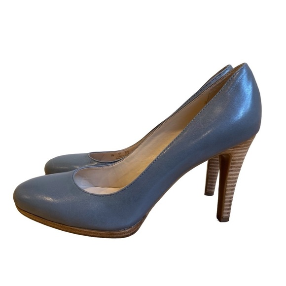 Franco Sarto Shoes - Franco Sarto Darren style leather heels blue/grey tan brown almond toe size 7.5